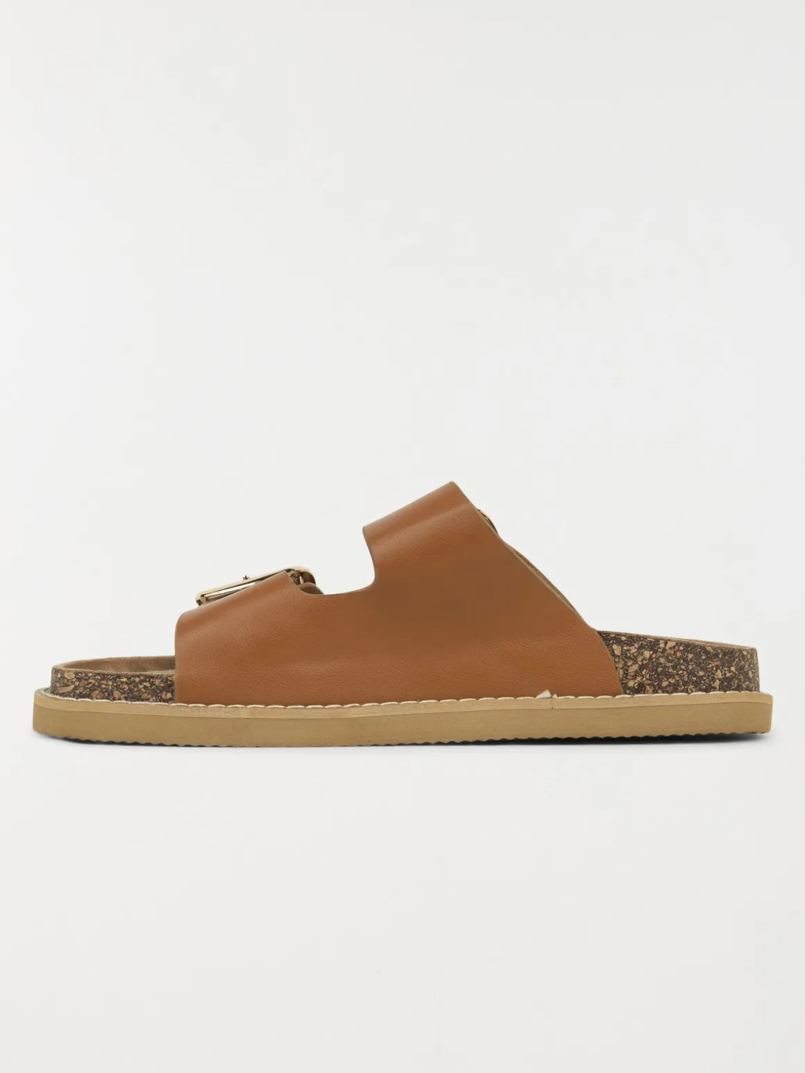 Mules 2 boucles femme camel (36-41)