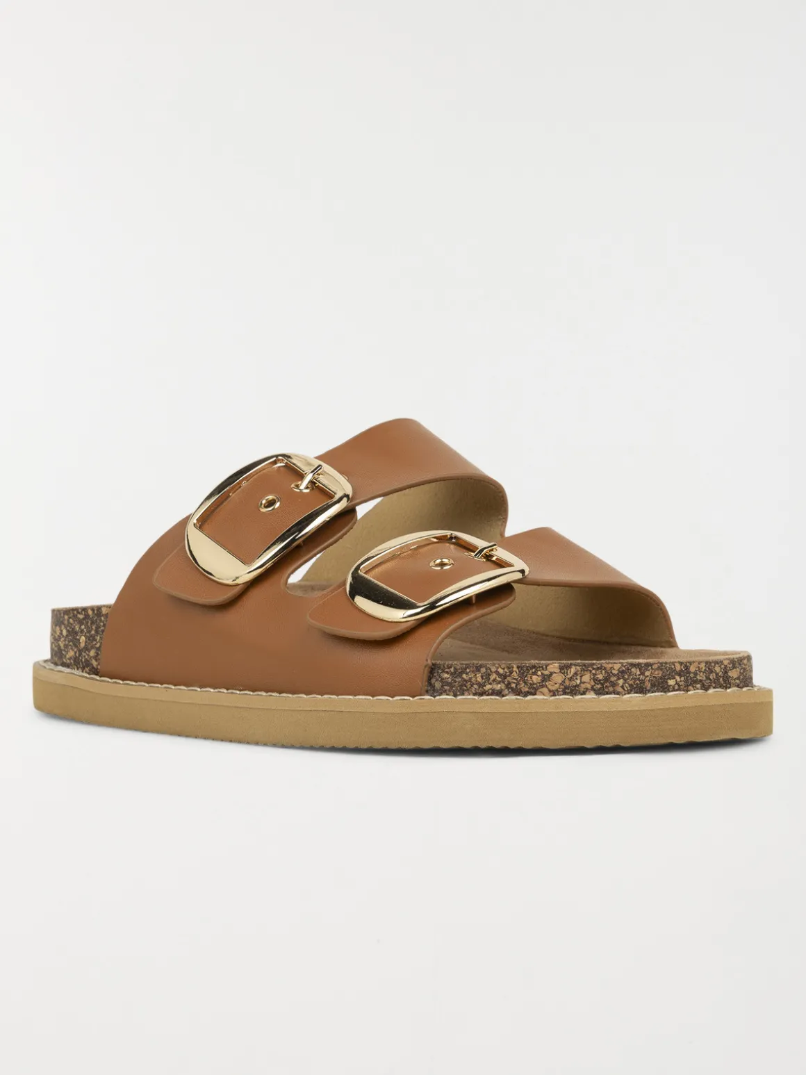 Mules 2 boucles femme camel (36-41)