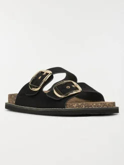 Mules 2 boucles femme noir (36-41)