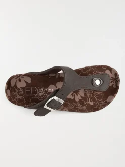 Mules à entredoigts marron (37-42)