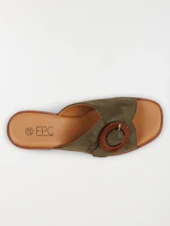 Mules à talon haut kaki femme (36-41)