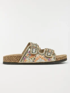 Mules brodées et perles femme (36-41)