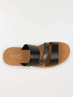 Mules coloris noir femme (36-41)