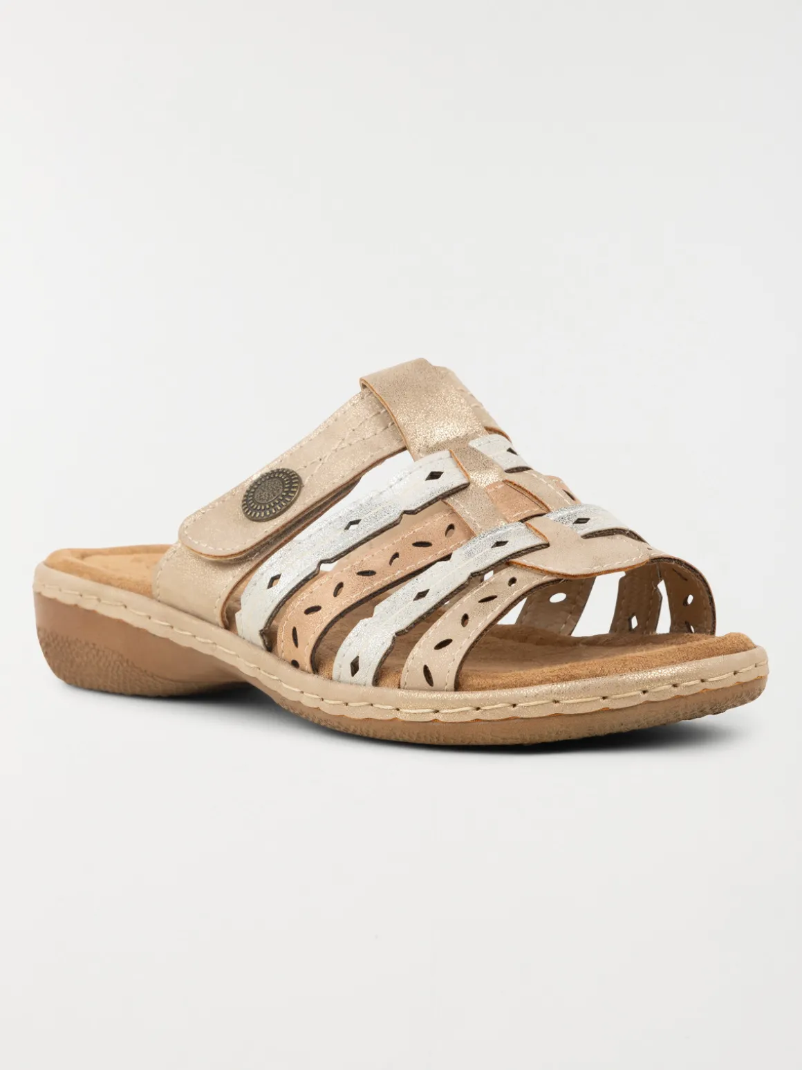 Mules conforts dorés femme (37-42)