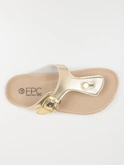 Mules entredoigts dorées fille (31-36)