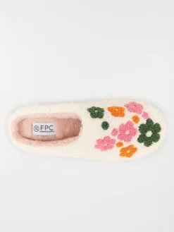 Mules fleurs brodées femme (36-41)