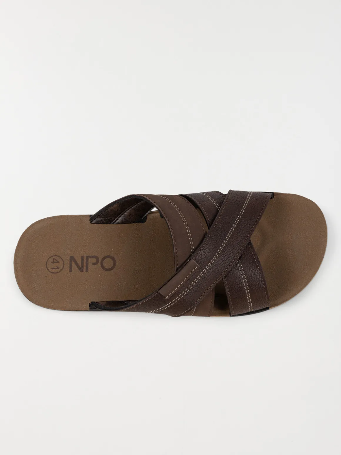 Mules marron brides croisées (40-46)