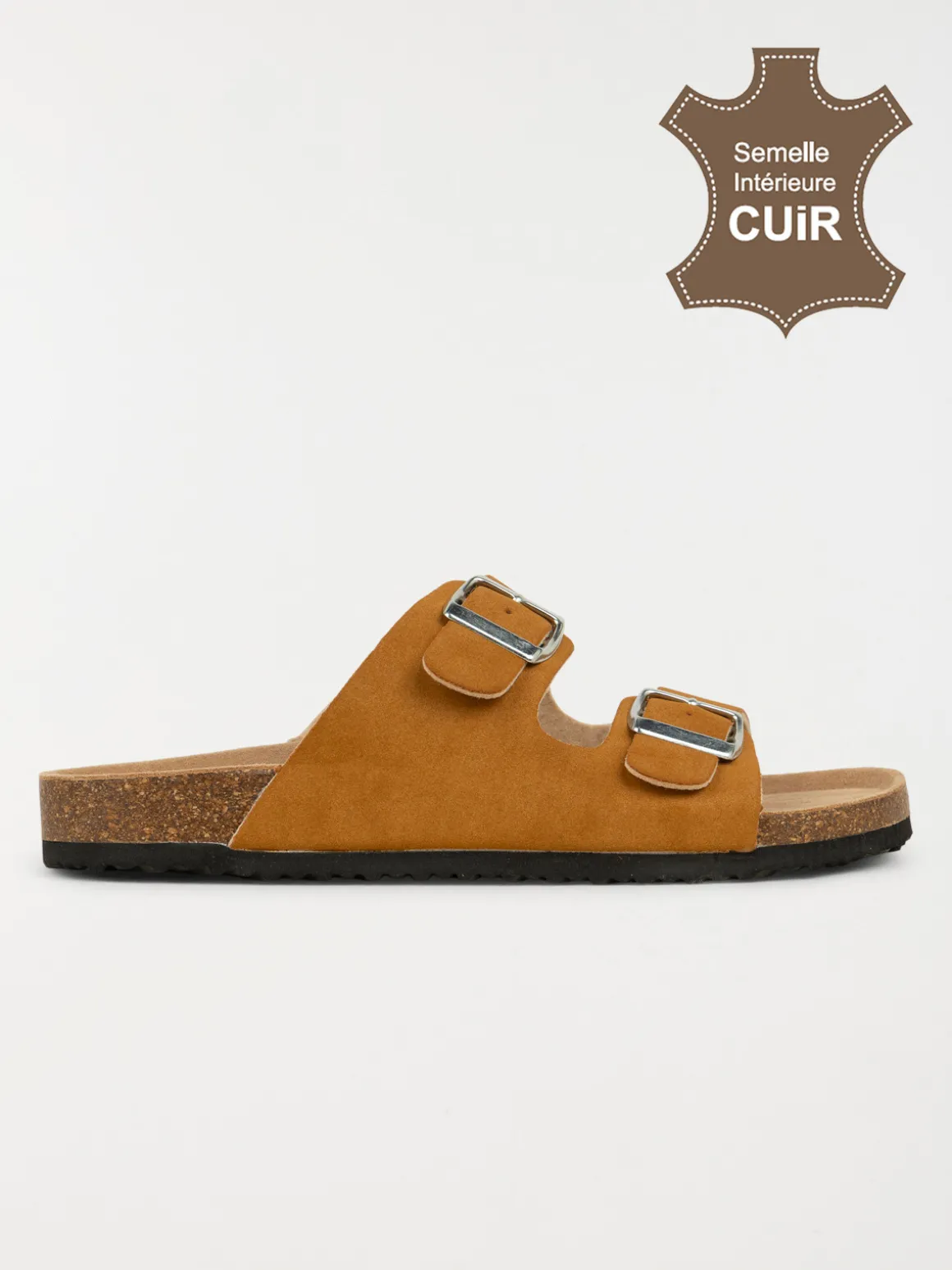Mules marrons 2 boucles femme (37-42)