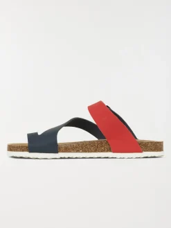 Mules navy et rouge femme (36-41)