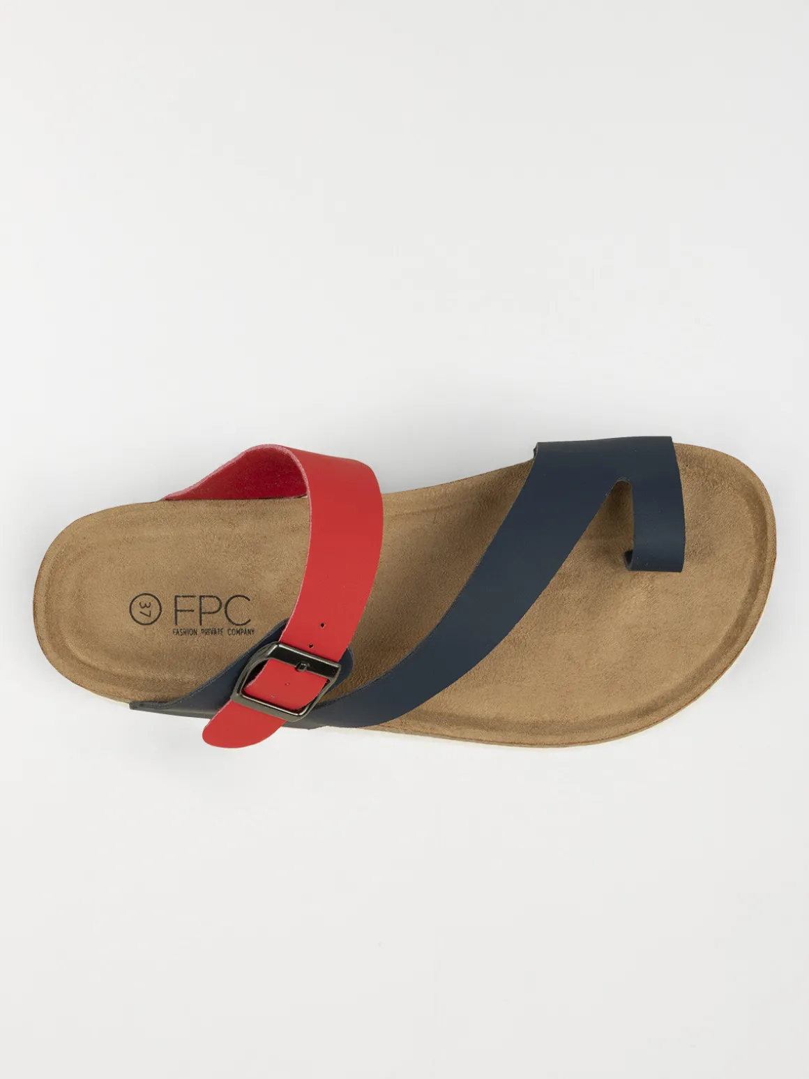 Mules navy et rouge femme (36-41)