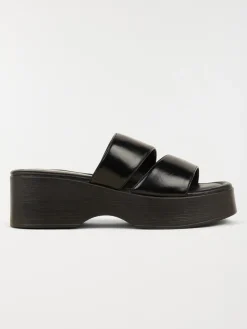 Mules noires à talon femme (36-41)