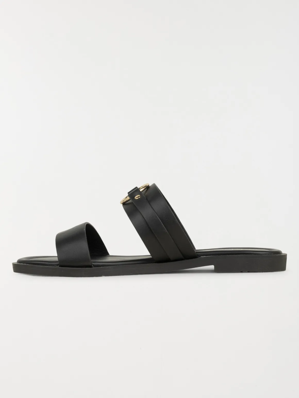 Mules noires anneau doré femme (36-41)