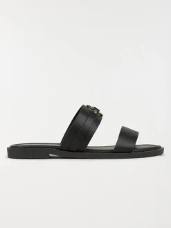 Mules noires anneau doré femme (36-41)
