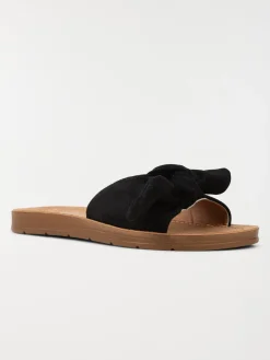 Mules noires noeuds femme (36-41)