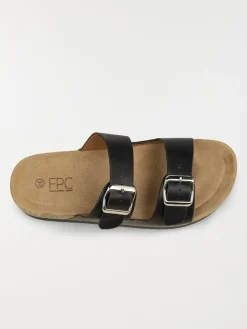 Mules noires plateformes femme (36-41)