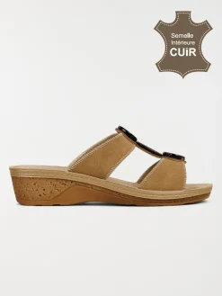 Mules perles bois femme confort (36-41)