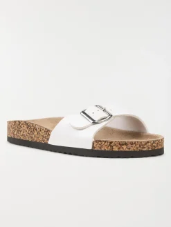 Mules plates blanches femme (36-41)
