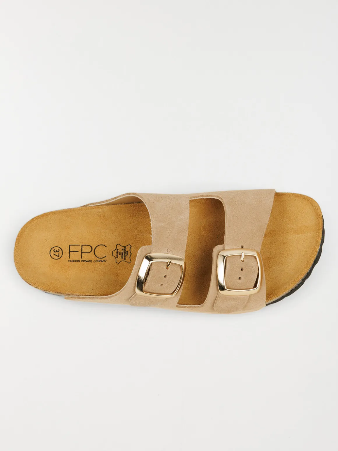 Mules plates femme beige (37-42)