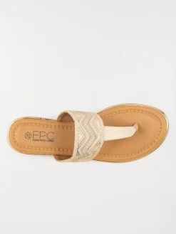 Mules plates femme beige (36-41)