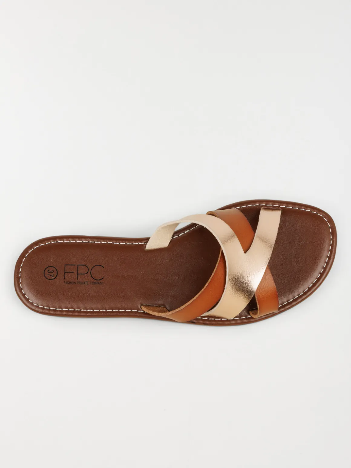 Mules plates femme bicolore (36-41)