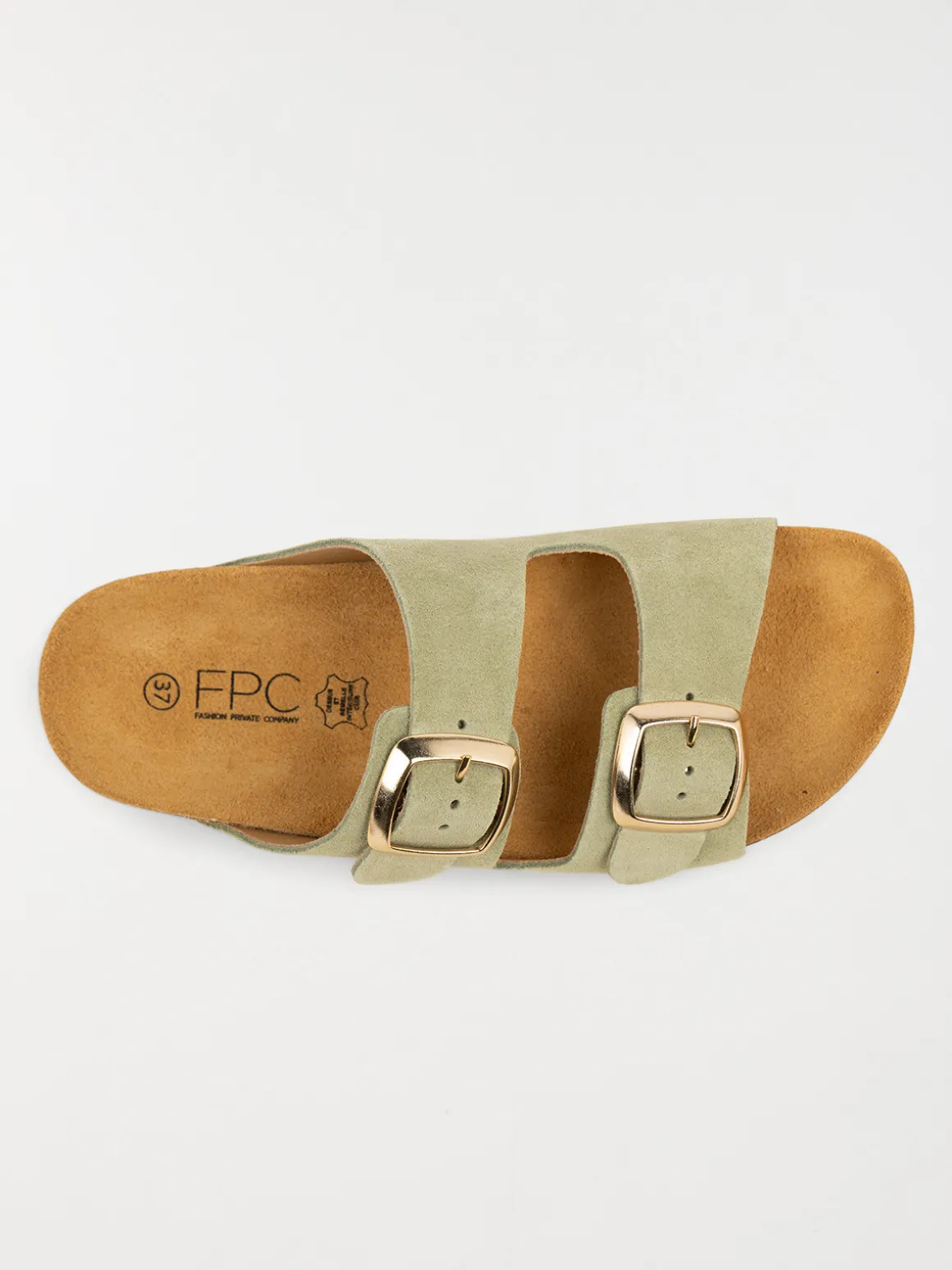 Mules plates femme vert (37-42)