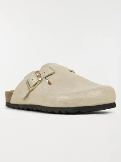 Mules sabots plates femme beige (37-42)