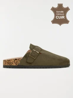 Mules sabots plates femme vert (36-41)