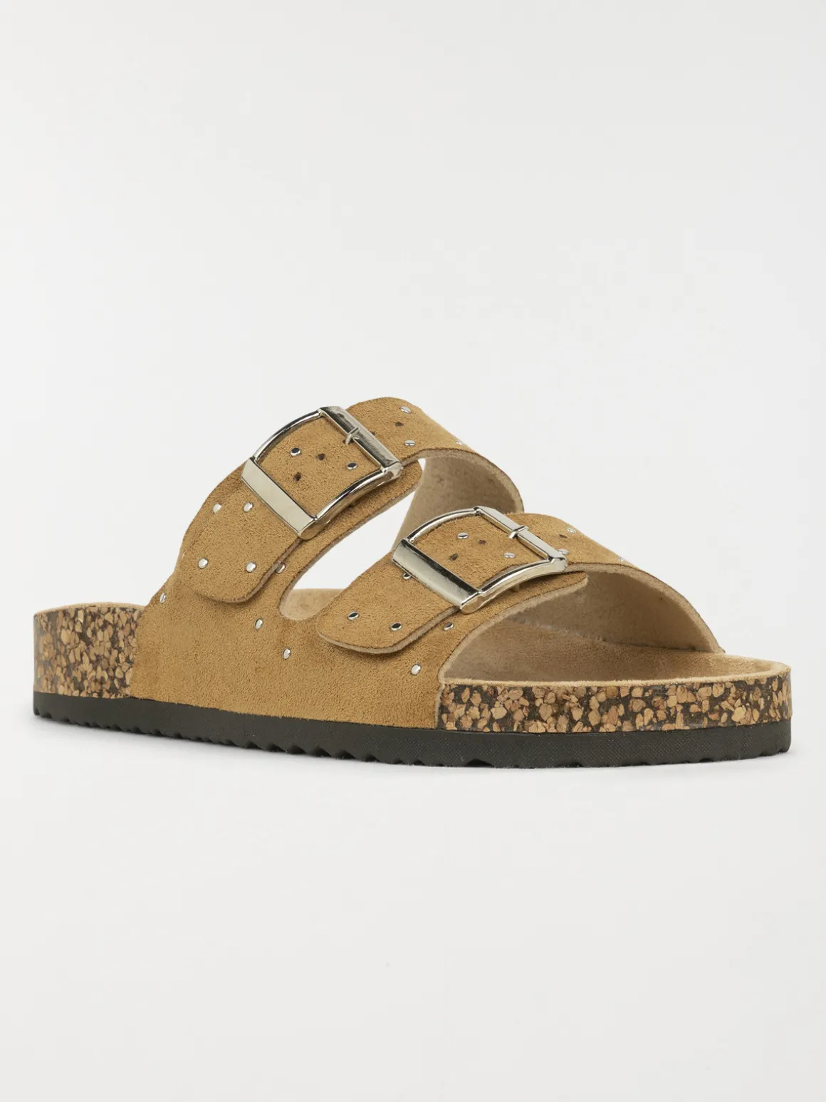 Mules studs dorés femme camel (36-41)