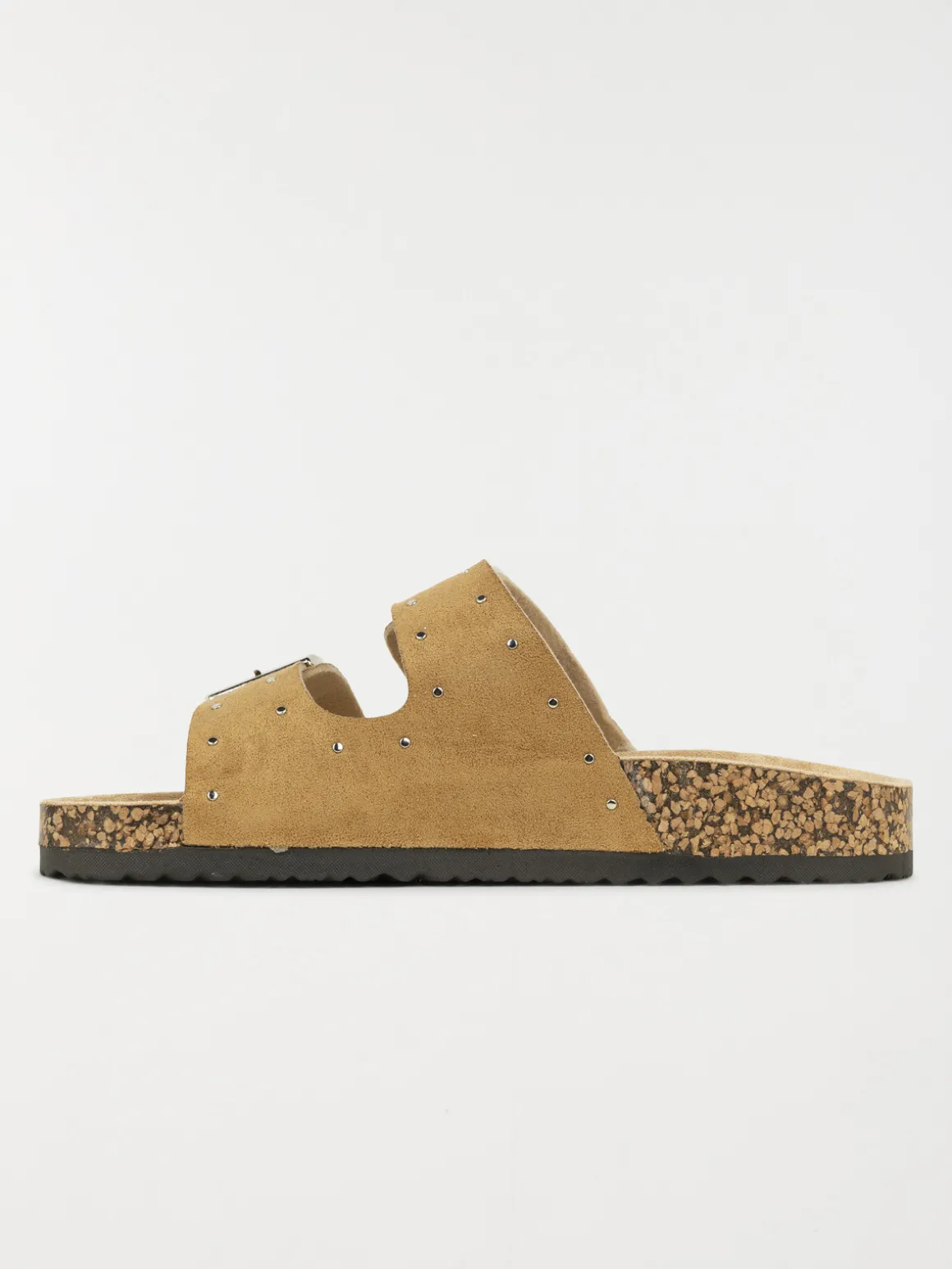 Mules studs dorés femme camel (36-41)