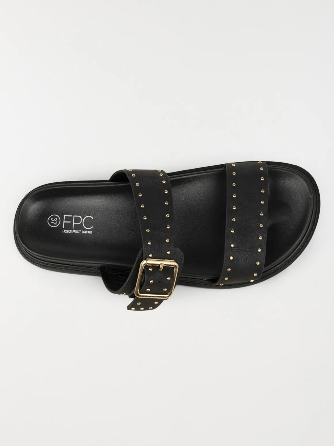 Mules studs dorés femme noir (36-41)
