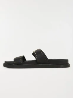 Mules studs dorés femme noir (36-41)