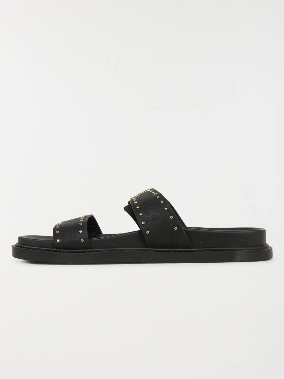 Mules studs dorés femme noir (36-41)