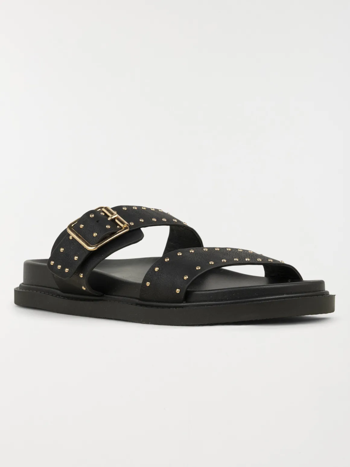 Mules studs dorés femme noir (36-41)