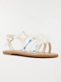 Nu-pieds fleurs tissus fille (24-30)