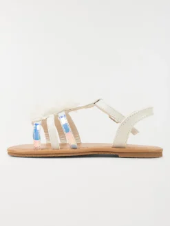 Nu-pieds fleurs tissus fille (24-30)