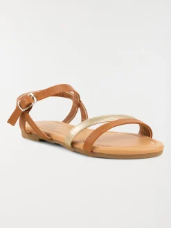 Nu-pieds marrons fille (31-37)