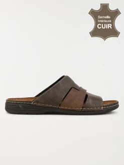 Nu-pieds marrons homme (40-45)