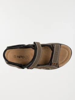 Nu-pieds triple scratchs marron (40-46)