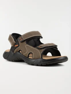 Nu-pieds triple scratchs marron (40-46)