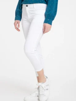 Pantacourt blanc femme