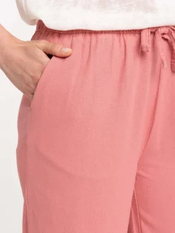 Pantacourt coloris bois de rose femme