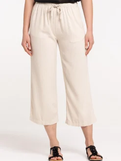 Pantacourt coloris naturel femme