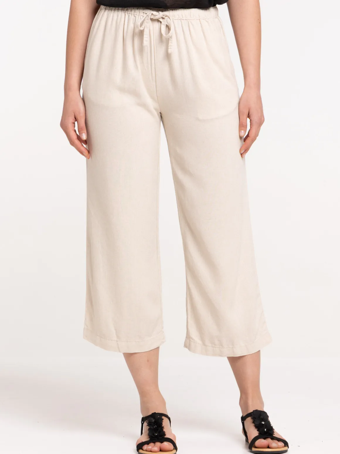 Pantacourt coloris naturel femme