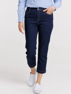 Pantacourt en jean brut femme