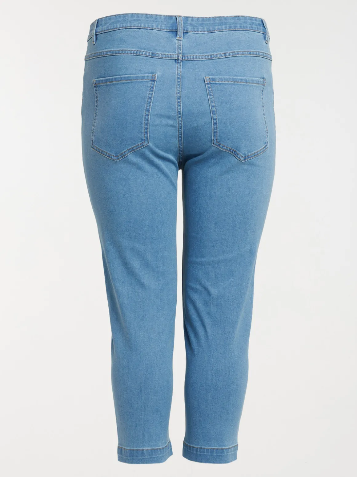 Pantacourt en jean grande taille femme