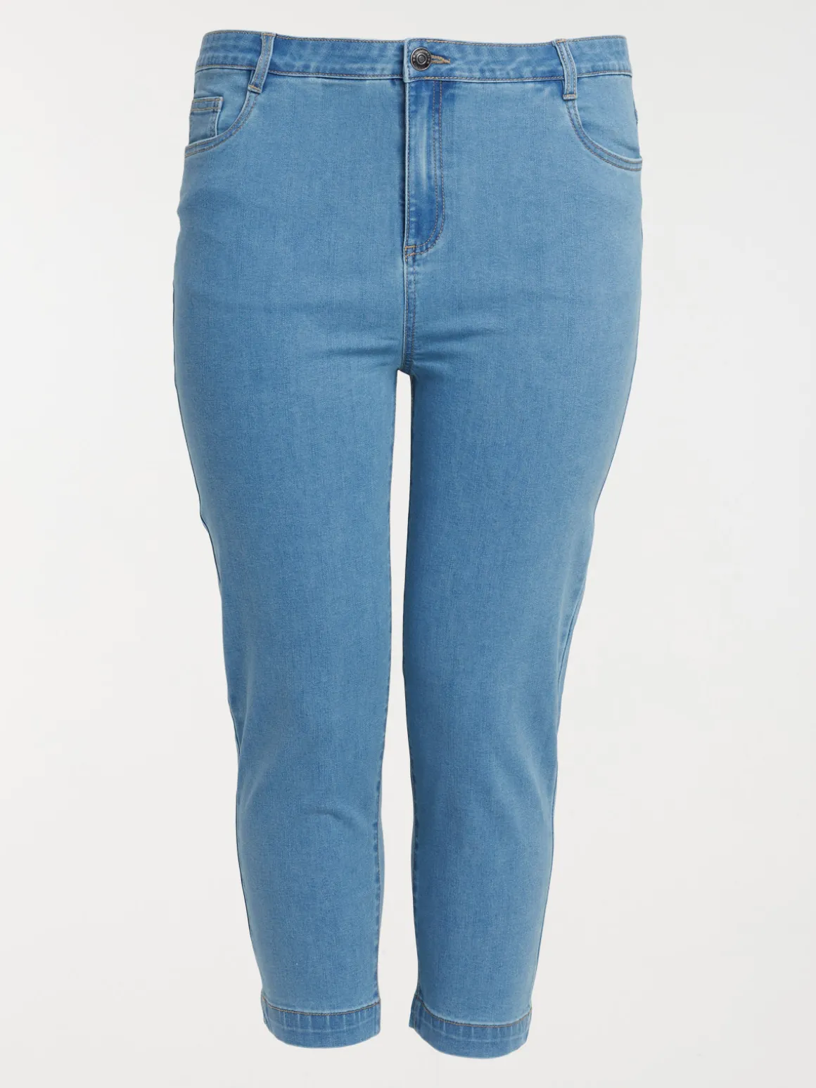 Pantacourt en jean grande taille femme