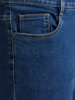 Pantacourt jean grande taille femme