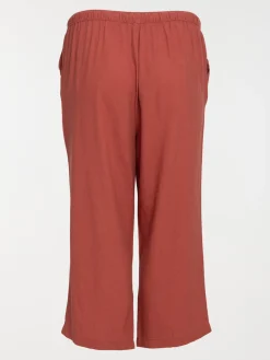 Pantacourt marsala grande taille femme
