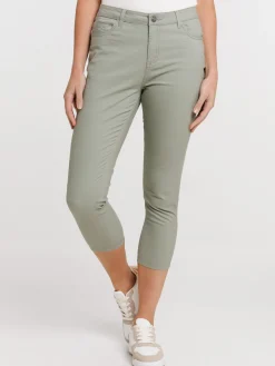 Pantacourt skinny mousse clair femme