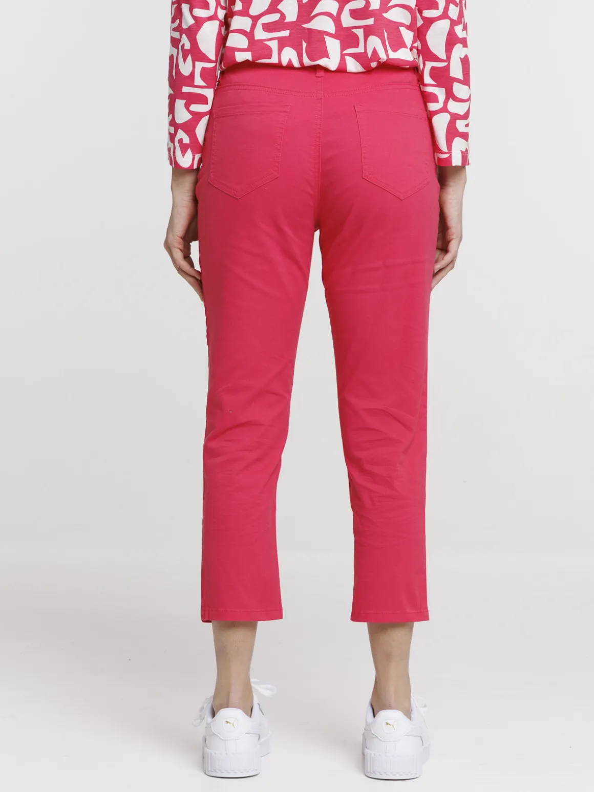 Pantacourt skinny rose fiesta femme